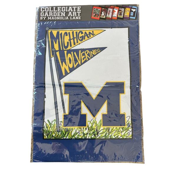 University of Michigan Garden Flag Dorm Wall Decor Yard 12x18" by Magnolia Lane - Picture 2 of 4